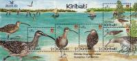 (№2004-53) Блок марок Кирибати 2004 год "Bristlethighed Кроншнепа tahitiensis", Гашеный